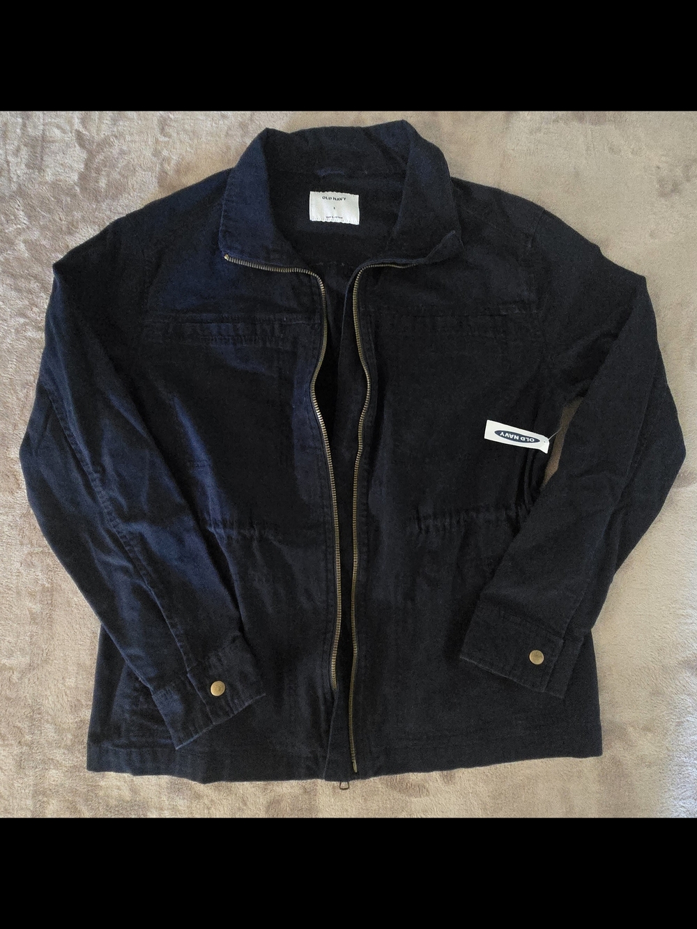 New With Tags Old Navy Blue Full Zip Utility Jacket Size Small